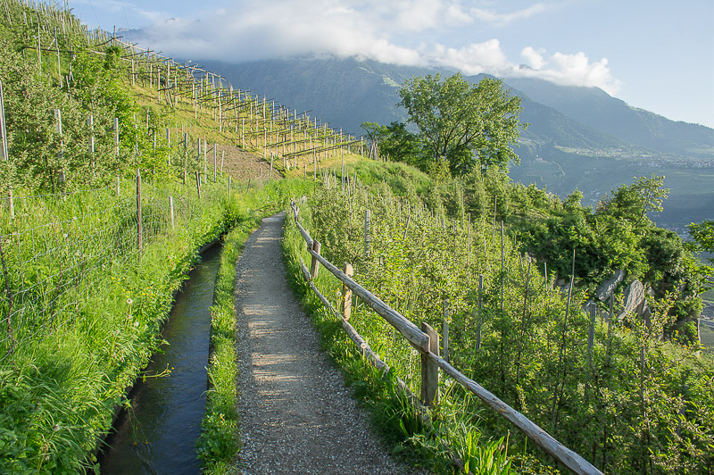 Sentiero con vista sul Burgraviato