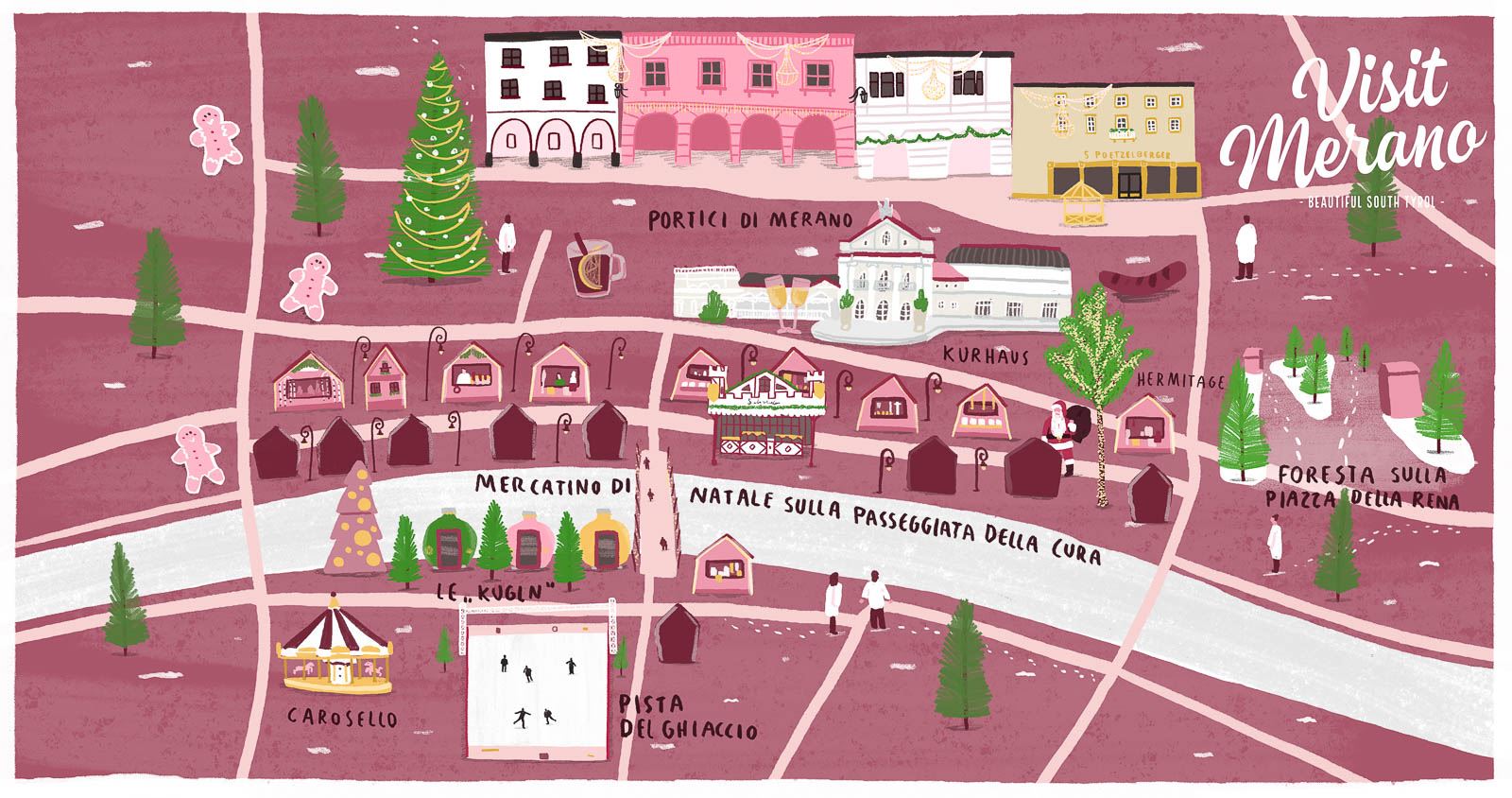 Mappa Mercatino di Natale di Merano